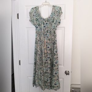 Torrid Midi Challis Off-Shoulder Dress